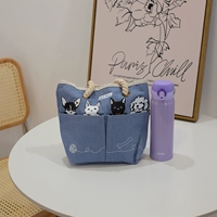 Японский мультяшный портативный тканевый мешок, сумка через плечо, шоппер
