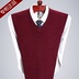 Mùa thu và mùa đông mô hình trung niên của nam giới cashmere gà tim cổ áo vest len ​​vest V-Cổ kích thước lớn trung niên áo len áo len Dệt kim Vest