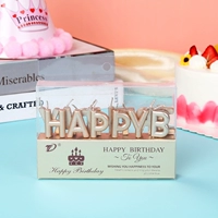 Золото -начищенная Happy Candle 10 Boxes of Champagne Gold
