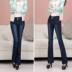 2018 micro-la jeans của phụ nữ cao eo mỏng hông mỏng đàn hồi của phụ nữ quần mùa xuân và mùa thu kích thước lớn loa Quần jean