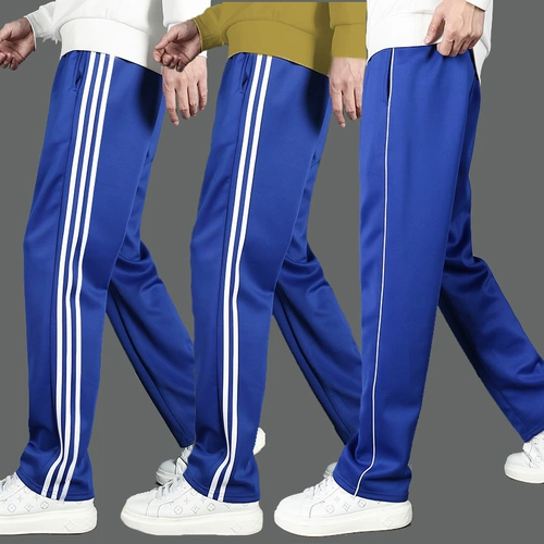 Форма, осенние синие штаны подходит для мужчин и женщин для школьников, свободный прямой крой