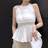 5,30 sản phẩm mới MMCO 2018 mùa hè mới mỏng dây đeo pleated eo ngắn ăn mặc nữ đầm đẹp giá rẻ