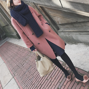 Áo đôi phải đối mặt với áo len lông nữ hai màu Áo len lót đôi