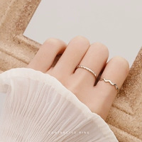 Брендовое модное кольцо с косичкой, серебро 925 пробы, простой и элегантный дизайн, легкий роскошный стиль, в корейском стиле