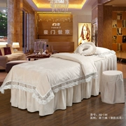 Simple Beauty khăn trải giường gia đình bốn màu sắc rắn Body massage spa giường điều trị giường vẻ đẹp bao gồm một gia đình bốn bộ khăn trải giường - Trang bị tấm