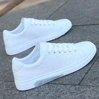 Белая обувь, дышащая универсальная повседневная обувь, белые кроссовки, 2023, осенняя, тренд сезона, мягкая подошва, в корейском стиле