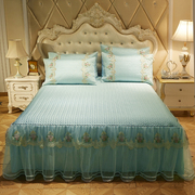 Ren bên băng lụa mat giường váy ba mảnh có thể tháo rời gấp 1.8m giường bao gồm loại đôi mùa hè băng mat