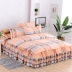Bộ đồ trải giường bằng vải cotton Hàn Quốc trải giường bốn mảnh bằng vải cotton đôi 1.5 1.5m trải giường chăn ga gối đệm cao cấp Bộ đồ giường bốn mảnh