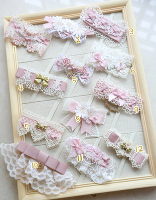 taobao agent Retro hair accessory, French retro style, floral print, flowered