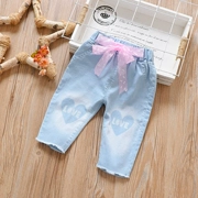 Hàn Quốc bé quần áo trẻ em quần jean trẻ em 2-7 tuổi cung cô gái quần H4230