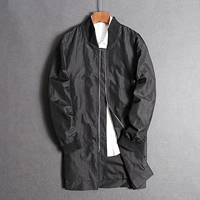 Áo khoác nam 18 mùa thu mới áo khoác dài cho nam áo khoác xu hướng Hàn Quốc của quần áo màu trơn thường ngày 1636 áo khoác nam đẹp