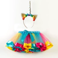 Брендовая разноцветная юбка, пони, ободок, комплект, новая коллекция, единорог