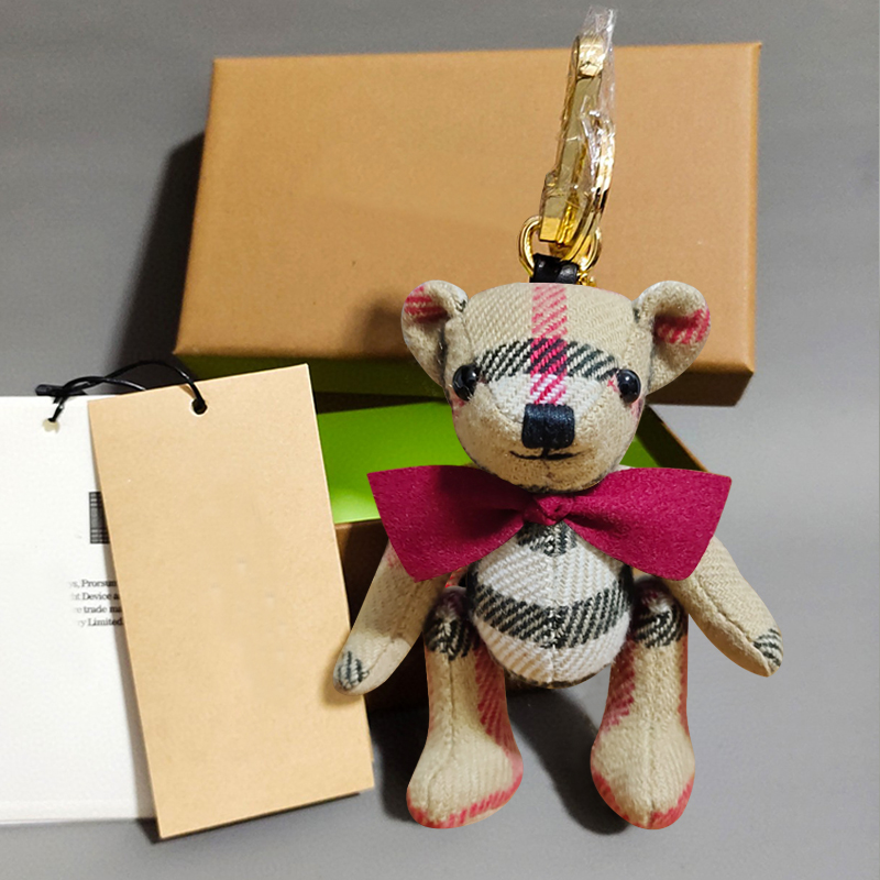 Red BowBear Pendant Bear Bag Pendant Key buckle Hanging decoration originality automobile Key chain lovely personality teddy bear