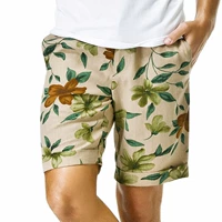 Шорты, летние трендовые спортивные пляжные штаны для отдыха, свободный крой, из хлопка и льна