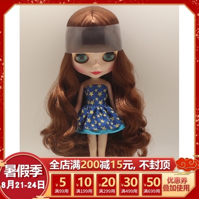 taobao agent DBS BLYTHE Little cloth doll B female big head girl brown long curly nude baby is suitable for changing the baby