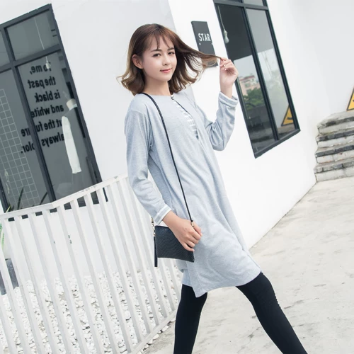 Осеннее японское платье для беременных для кормящих грудью для отдыха для выхода на улицу, свободный крой, большой размер