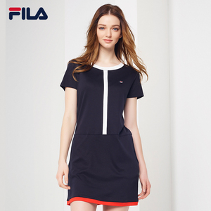 FILA Fila váy mùa hè mới ngắn tay thể thao ăn mặc giản dị váy dài nữ | F61W821314F
