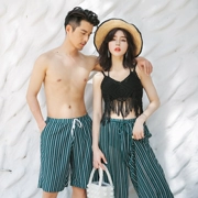 Cặp đôi đồ bơi nữ váy xẻ ngực nhỏ thu thập bikini dài ba mảnh gợi cảm áo tắm nóng bỏng của phụ nữ Hàn Quốc