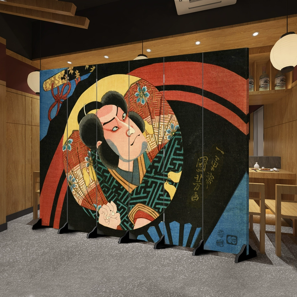 Tùy chỉnh 
            sóng Ukiyo-e phong cách Nhật Bản vách ngăn lối vào văn phòng thời trang vải gấp màn hình xăm trang trí đơn giản tiết kiệm thi công vách ngăn phòng ngủ 