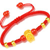 Woven cute red rope bracelet handmade