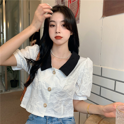 taobao agent Sexy short summer jacket, bra top, plus size, 2023 collection, french style, Chanel style