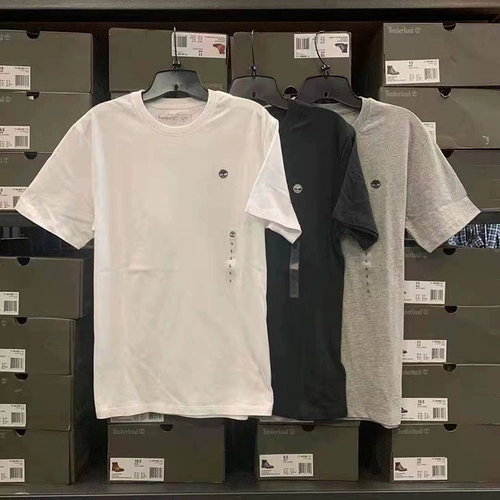 Timberland, хлопковая футболка с коротким рукавом, с вышивкой, с печатью вашего логотипа