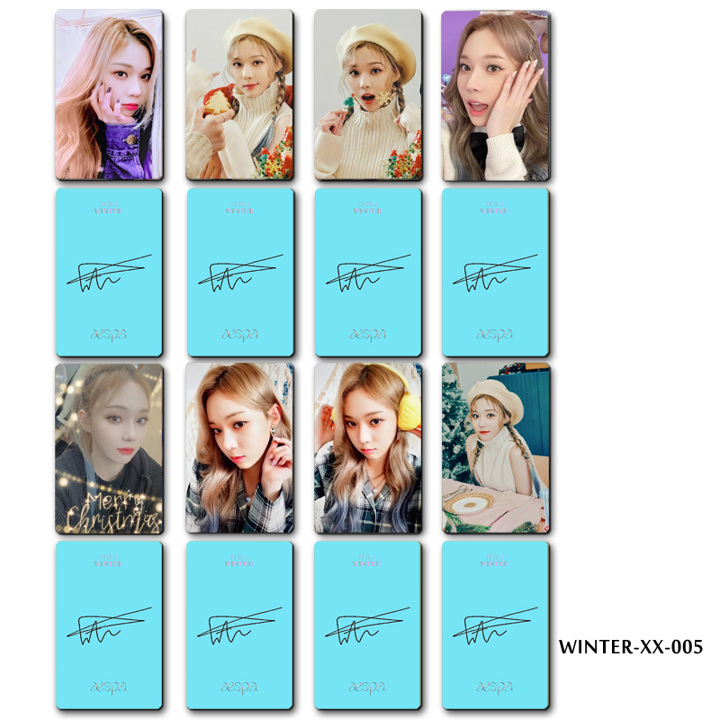 Winter-xx-005the republic of korea Aespa Coco Jin Court periphery Small card Aid card autograph selfie Photo Photo card wallet Ferrule card