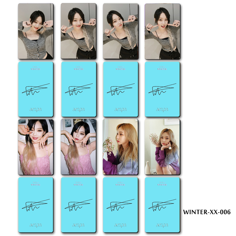 Winter-xx-006the republic of korea Aespa Coco Jin Court periphery Small card Aid card autograph selfie Photo Photo card wallet Ferrule card
