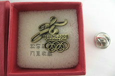 Сувенирные значки, Медали 2008北京奥运会太极人申奥纪念徽章 原盒全新