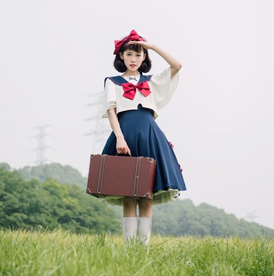 taobao agent Genuine navy dress for princess, Lolita style