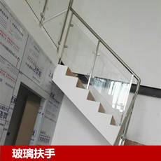 Лестничные перила 成都 不锈钢玻璃栏杆 5+5钢化夹胶玻璃 玻璃楼梯