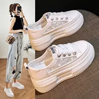 Летняя тонкая дышащая белая обувь на платформе, высокие японские кроссовки, коллекция 2022, подходит для подростков