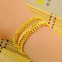 Vòng đeo tay 999 mạ vàng của phụ nữ Hàn Quốc Kéo dài không phai đôi 24K đôi nam keel vàng Việt Nam Shajin vòng thạch anh