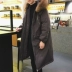 Mùa đông lông lớn cổ áo cotton nam phiên bản Hàn Quốc của áo khoác dày dày đôi bông phù hợp với đoạn dài trên đầu gối bông áo đồ cặp Trang phục Couple