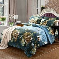 Đặc biệt hàng ngày Falais bốn bộ dày lông cừu san hô mùa đông chăn quilt flannel ấm áp hai mặt - Bộ đồ giường bốn mảnh gối kèm chăn