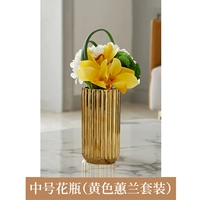 Средняя ваза (желтый костюм Cymbidium)