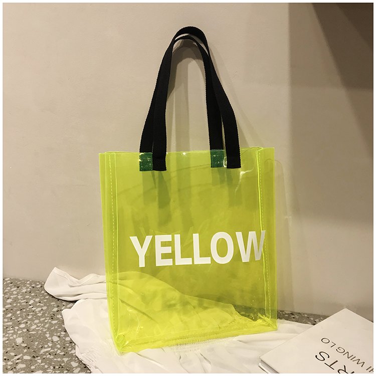 Fluorescein2019 summer Shangxin Small bag package transparent 2020 new pattern Fashion Fairy capacity Hand bag Jelly bag Daxia