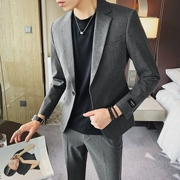 Phiên bản Hàn Quốc của bộ đồ hai mảnh tự canh giản dị phù hợp với nam giới và chú rể phù hợp với đám cưới phù hợp với thời trang nam đẹp trai - Suit phù hợp