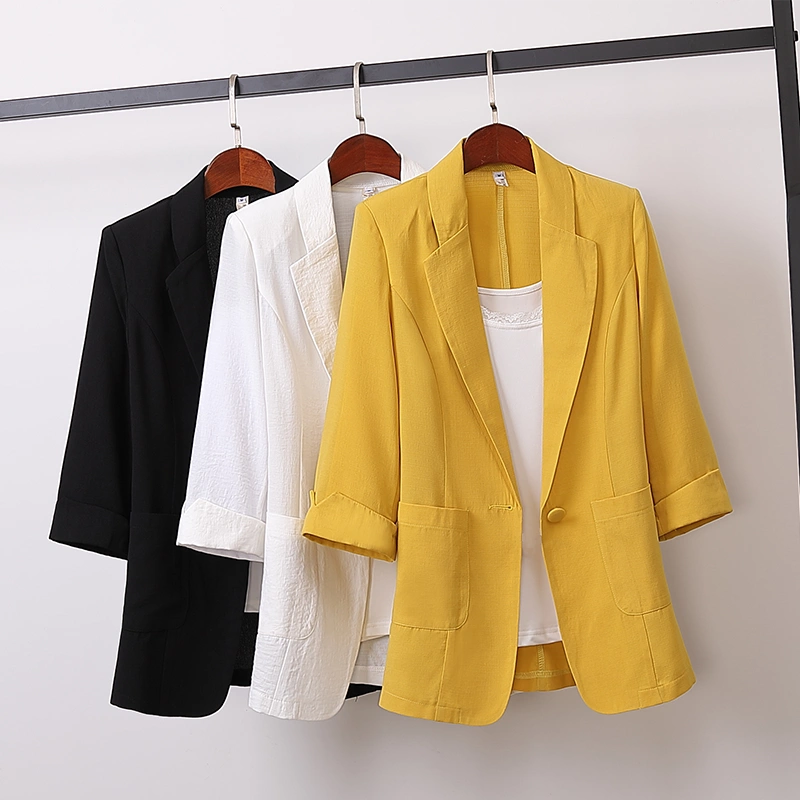 Mùa xuân và mùa hè mới 2018 kích thước lớn phụ nữ béo phù hợp với áo khoác Hàn Quốc lỏng lẻo áo khoác mỏng chống nắng mỏng phù hợp với nhỏ - Business Suit