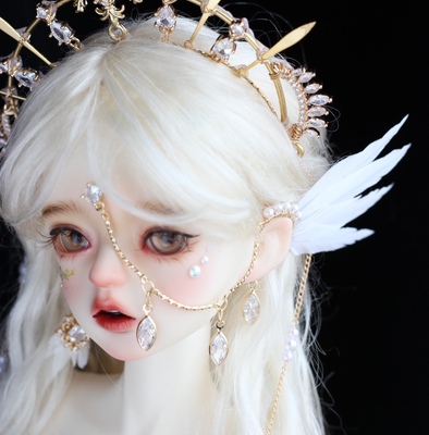 taobao agent [Lu Shi · Ear Feather] BJD baby uses feather accessories earrings to hang face chain head jewelry