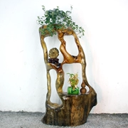 Toon gỗ nanmu gỗ hoa đứng một gốc khắc hoa gốc cây hình dạng tự nhiên kệ kệ phòng khách - Các món ăn khao khát gốc
