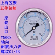 ACUTEK xuất khẩu chính hãng trục áp suất dầu thủy lực chống sốc đồng hồ đo áp suất YN60Z 16bar G1/4B