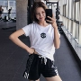 QTS chuyên nghiệp chạy nhanh chóng làm khô thoáng khí nữ lỏng mỏng yoga ngắn tay T-Shirt nửa tay áo thể thao quần áo tập luyện áo thể thao nữ ba lỗ