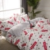 dệt nordic giường ngủ ở một gia đình bốn mền áp dụng tấm che ba mảnh ký túc xá sinh viên 1.2m - Bộ đồ giường bốn mảnh chăn ga tencel Bộ đồ giường bốn mảnh