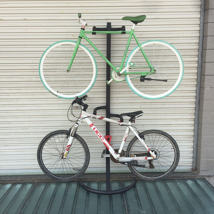 indoor vertical bike rack