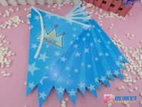 Blue Crown Triangle Banner