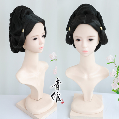 taobao agent [Qingya] Hanfu Ming make -made jacket skirt Horse recovery Tang Fengyao skirt wiggle head cover ancient style cos wig hair bun