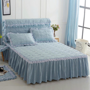 Bedspread giường váy mảnh duy nhất rửa bông chần giường váy giường bìa Simmons bảo vệ bìa non-slip khỏa thân ngủ giường mui xe
