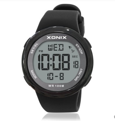 Ny-005 New Silicone Tape / Support Underwater ButtonXONIX accurate multi-function motion man waterproof Swimming diving run time LED student Electronics Wrist watch male