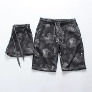 Châu âu và Hoa Kỳ gió tối đen ngụy trang quần short vài mô hình cotton eo quần turban Wei quần thể thao quần phụ nữ